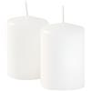 Cereria Di Giorgio - 4 Candele Cero - Diametro 7 cm Altezza 10 cm - Colore Bianco Cloud - Durata 55 ore - Non profumate