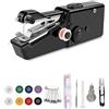 GIUSOBG Macchina da Cucire Portatile a Mano, Macchina Per Cucire Professionale Mini Handheld Sewing Machine per Principianti, Macchine da Cucire Elettriche con kit da Cucito per fai Da Te