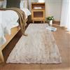 Ghouse Faux Tappetto di Pelle di Pecora Tappeto a Pelo Corto Lavabile Fluffy Uni Effetto Pelliccia Antiscivolo Facile da Pulire, Dimensione:60 x 180 cm, Colore: Beige