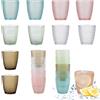 badaren Confezione da 10 Bicchieri Plastica Riutilizzabili, Bicchieri Plastica Dura 200 ml, 5 Colori - Perfetti per Feste, Cucina, Picnic, Campeggio, Viaggi (Perlescenti 10 pezzi)