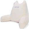Wuke tree Cuscino da lettura, cuscino per la schiena con braccioli in memory foam, per leggere e lavorare e giocare, rivestimento lavabile (beige)