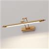 HMAKGG Lampada Specchio Bagno LED 80 cm 15W 3000K Finitura Ottone Spazzolato
