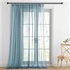 PONY DANCE Tende per Interni Moderne con Fettuccia Voile Curtains per Salotto Filtraggio Luce Morbida Tende Trasparenti per Soggiorno Eleganti 1 Pezzo L 300 x A 245 cm, Blu
