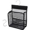 QIMMU Borsa per Mollette,Cestino per mollette,Porta Mollette Bucato da Esterno,Porta Mollettes Bucato con Gancio,per conservare mollettes da bucato,Calzini,Biancheria Intima (Nero)