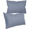 npluseins federe in tinta unita in confezione da 2 e dal design discreto 1154.1498, 40 x 60 cm, blu jeans