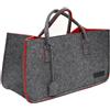DuneDesign Fino a 25 kg: Borsa Feltro XXL - 50x25x25 Mobile Portalegna da Interno Borsa Legna per Camino Porta Pellet - Cestino Spesa Porta Coperte da Salotto Cestello Portabottiglie Cesto Biancheria