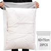 DITK-U 20 sacchetti riutilizzabili con chiusura lampo, grandi, trasparenti, impermeabili, organizer per bagagli, per cappotti, vestiti ingombranti, borse da viaggio per vestiti da 60 x 70 cm (senza