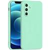 Mixroom - Cover Custodia Case per Samsung Galaxy A55 5G Protezione Fotocamera in Silicone TPU Morbido Opaco Bordi Piatti Colore Verde Acqua