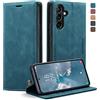 Phernykas Custodia Portafoglio Libro RFID Magnetica per Samsung Galaxy A54 | Flip Book Cover in pelle PU, Porta Carte, Protezione astuccio, Telefono Libretto Case per Samsung A54, Blu-verde