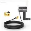 Eightwood DAB/DAB+ Antenna Auto Radio Adattatore SMB Right Angel re-useable internal glass mount cavo di prolunga 3 metri compatibile per radio DAB Pioneer Clarion Kenwood Alpine