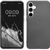 kwmobile Custodia Compatibile con Samsung Galaxy A55 5G Cover - Back Case Morbida - Protezione in Silicone TPU Effetto Metallizzato grigio metallizzato