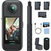 AKASO 360° Action Cam Creator-Set 5.7K con Scheda 256GB, Foto 72MP, Doppio Sensore 1/2 48MP, Horizon Lock, Touchscreen 2.29, AI Tracking, Effetto Selfie Stick Invisibile, Stabilizzazione SuperSmooth