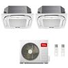 TCL Climatizzatore Inverter Dual Split a Cassetta 9+9 con MT1821 Wi-Fi R-32 Classe A++ ,