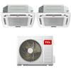 TCL Climatizzatore Inverter Dual Split a Cassetta 9+12 con MT1821 Wi-Fi R-32 Classe A++ ,