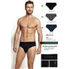 Nottingham Confezione da 3 slip uomo Nottingham cotone bielastico rasato tinta unita 24031