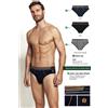 Nottingham Confezione da 3 slip uomo Nottingham cotone bielastico rasato tinta unita 24011