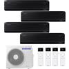 Samsung CONDIZIONATORE SAMSUNG WINDFREE BLACK QUADRI SPLIT 7000+9000+9000+9000 BTU INVERTER R32 AJ080 A++ WIFI