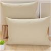 PETTI Artigiani Italiani - Coppia di Federe Cuscino 50x30 cm in Microfibra, Cuscini Arredo Camera da Letto, Divano, Set 2 Fodere Copricuscino, Federa Tinta Unita Beige, 100% Made in Italy