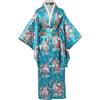 BPURB Kimono tradizionale giapponese da donna, geisha yukata, accappatoio in raso con fiori