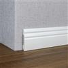 PROVISTON Battiscopa con profilo di Berlino, 16 x 80 x 2000 mm, elegante listello per hamburger di alta qualità, in plastica bianca, impermeabile, robusto e durevole