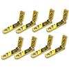 DOITOOL Cerniere a 90 gradi scatola di legno vino gioielli scatola cassa cassa cerniera cabinet hardware 8 pezzi (dorato)