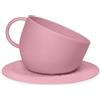 United Pets Set Ciotola e Sotto Ciotola per Cani CUP & PLATE in Polipropilene Rosa Antico