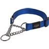 Rogz Collare Semi Strozzo per Cani Obedience Blu, l-37-56-cm