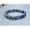 Bundela Gems Bracciali Elasticizzati Blu Lapislazzuli Lisci Rotondi Pietre Preziose Perlin...