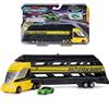 Bandai - Micro Macchine - Il Camion Carrier - Camion lungo 30 cm e il suo veicolo esclusivo Incluso - JW0027