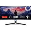 Lenovo Legion R34w-30 Gaming Monitor Curvo 34 WQHD (3440x1440) VA, 0.5ms MPRT, 180Hz, Altoparlanti 2x3W, 2x HDMI 2.1 e DisplayPort 1.2, AMD FreeSync Premium, Cavo DP incluso - Raven Black