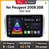 Junsun AI Android 13 Wireless CarPlay Auto Autoradio Per Peugeot 2008 208 2012-2018 Sistema Intelligente Multimediale GPS 4G DSP RDS - V1C (1GB-32GB)