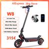 SwiftWind Scooter elettrico W8 9.3 "Pneumatico 750W 48V 14Ah Portata 40 km Doppia sospensione Controllo app 40 km/h Scooter elettrici con luce ambientale laterale - W8