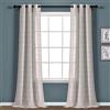Lush Decor Farmhouse Coppia di tende per finestre con occhielli, 96 x 239 cm, colore: grigio