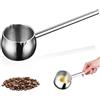 GBKDQQ Casseruola da 10 oz/300 ml con beccuccio, mini pentola per caffè, scalda burro con manico lungo 20 cm, in acciaio inox 316 per latte, burro, salsa, cioccolato