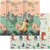 AIYAPLAY Tappeto da gioco per bambini a tema Dinosauri pieghevole, 196x176x1,5 cm, Multicolore | Aosom Italy
