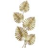 HOMCOM Wall Art a 5 Foglie di Monstera in Metallo Dorato con Accessori per Montaggio Inclusi, 83x2.5x39 cm | Aosom Italy