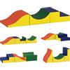 AIYAPLAY Set di 3 Blocchi di Costruzioni Morbide in Schiuma per Bambini per Casa e Scuola, 141x45,7x20,3 cm, Giallo | Aosom Italy