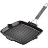 Staub Grill Pans Bistecchiera con becchi quadrata - 24 cm, nero