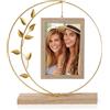 Aresvrgo Cornici 10x15,Portafoto 10x15 Doppio Vetro di Alta Qualità e Metallo di Alta Qualità, può Contenere 2 Foto,Cornice Personalizzata,Regalo per la Mamma, Regalo per Nonna (Oro)