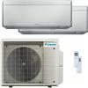 Daikin Condizionatore Daikin Stylish Silver dual split 7000+15000 BTU inverter A+++ wifi unità esterna 5 kW 2MXM50A/FTXA20CS_1/FTXA42CS_1