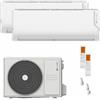 Clivet Condizionatore Clivet Cristallo 2 dual split 9000+12000 BTU inverter A+ wifi unità esterna 4.1 kW 87012281/89682314_1/89682313_1