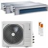 Clivet Condizionatore canalizzabile Clivet DUCT 2 dual split 18000+18000 BTU inverter A+ unità esterna 12.3 kW