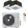 Clivet Condizionatore Clivet BOX 2 650x650 cassetta 4 vie dual split 18000+18000 BTU inverter A+ unità esterna 12.3 kW
