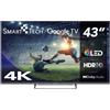 Smart Tech Smart-Tech 43QG02V TV 109,2 cm (43") 4K Ultra HD Smart TV Wi-Fi Grigio 280 cd/m²