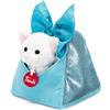 Trudi Gattino Borsa Fiocco Animali Peluche in Borsetta Fashion trasportabili. Idea Regalo alla Moda | 15x18x15cm Taglia XS Fashion Pets | Modello 29622