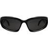 Balenciaga Occhiali da Sole BB0157S 001 Justin Bieber Nero/Grigio Uomo