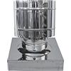 Generico Tecnometal Fumisteria Comignolo a Botte Antivento Acciaio Inox Base Quadra cm 37X37 -Pz1