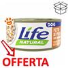 Life Dog Natural Petto di Pollo con Formaggio - Lattina Da 90 Gr - CONFEZIONE RISPARMIO