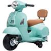 Giav Toys Moto Elettrica Per Bambini Mini Vespa Gts Piaggio Blu 6v Con Schienale, Luci E Suoni Gvc 05606 - Auto E Moto Elettriche