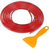 TUCKBOLD Striscia Di Finitura Per Finestrino Autoadesiva Anti Graffio | Rosso Lucido Plastica Larghezza 6mm Lunghezza 300cm 1 Set Per Auto Camion Barca Esterno Interno Flessibile Robusto